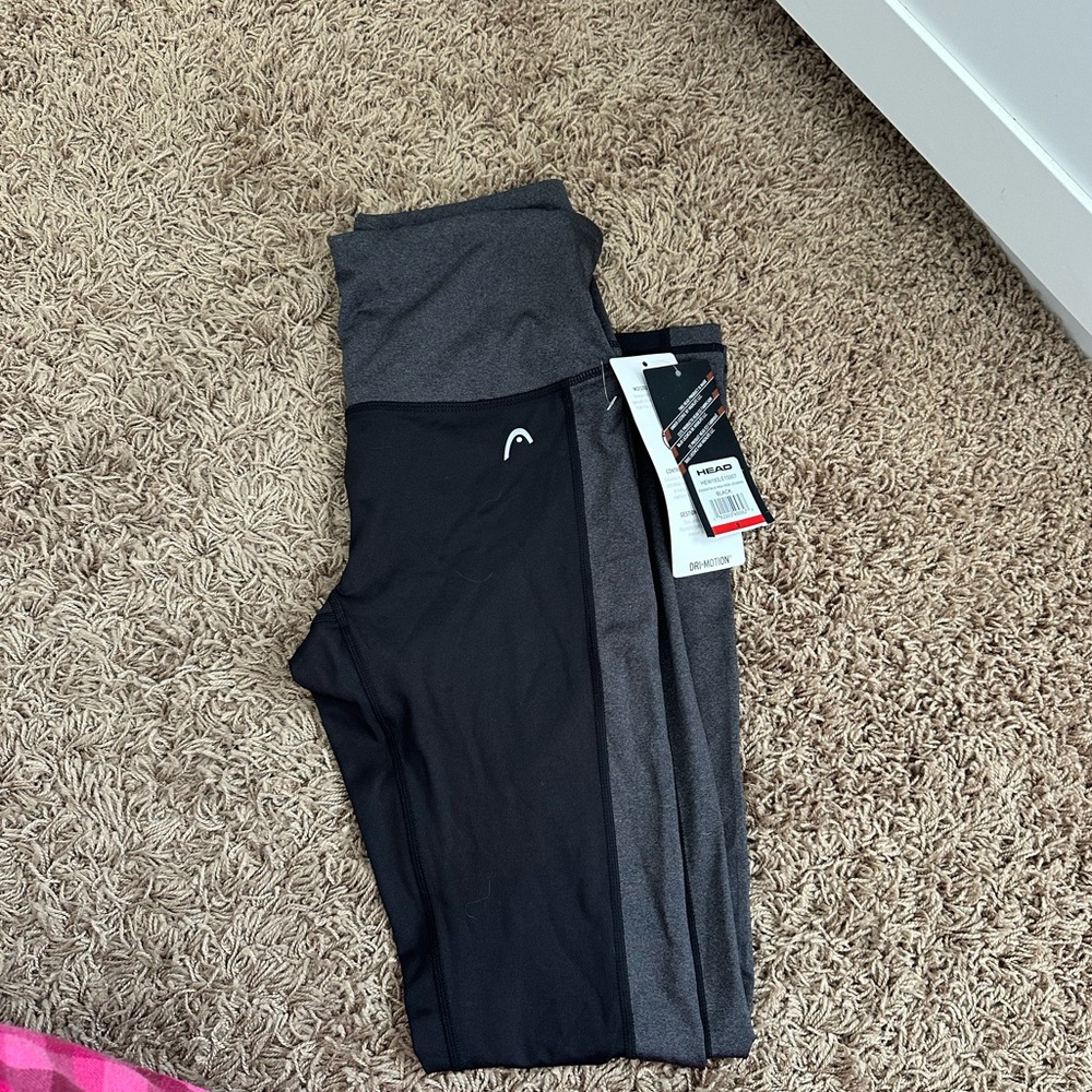 Head Womens Charcoal and Black Leggings